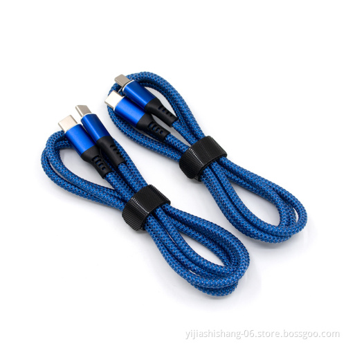Braided Usb Charging Data Cable Type C To Light-ning Fast Charging Pd 20w Quick Charger Cable For Iphone